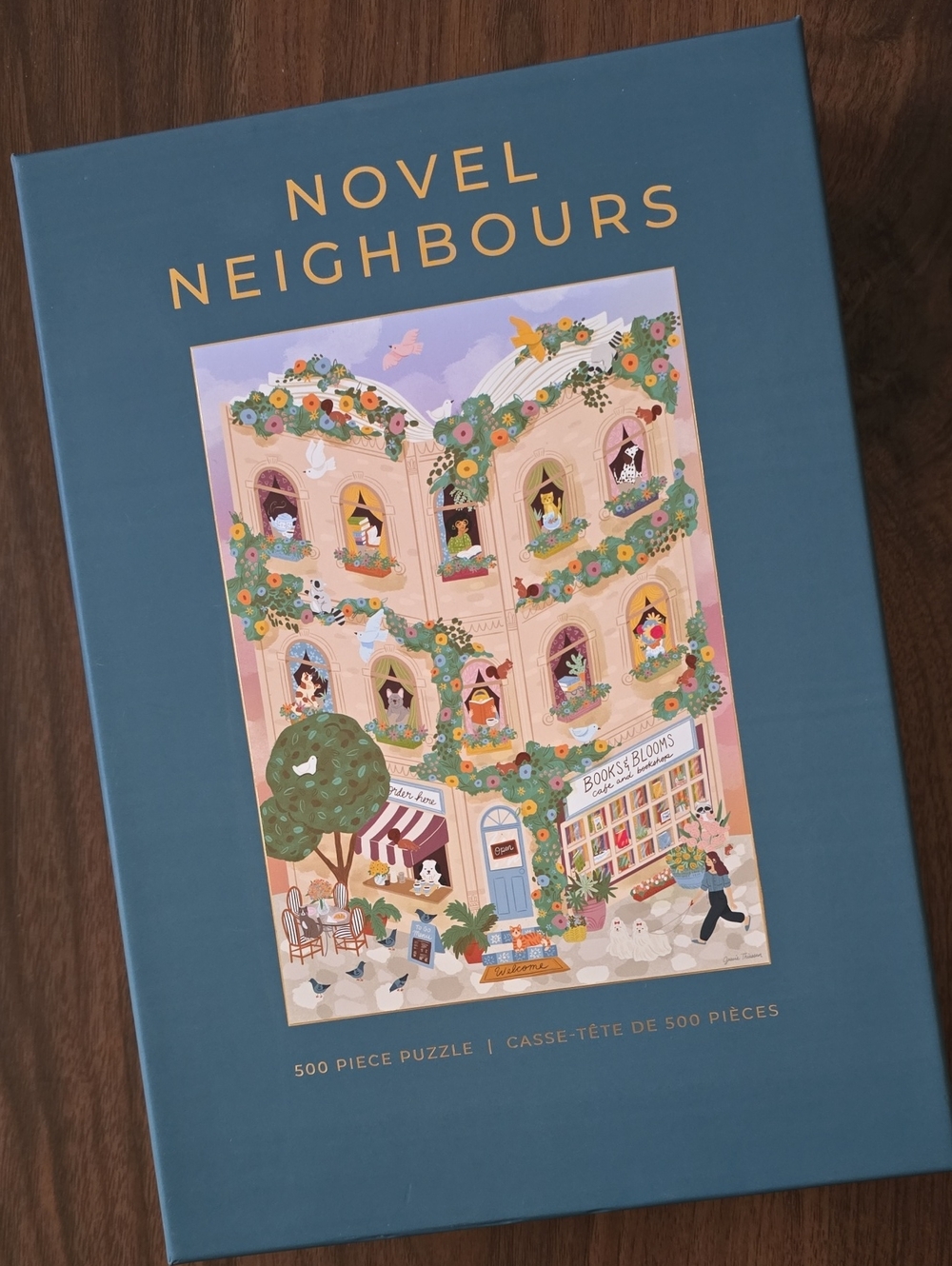 Hobbry Novel Neighbours Blue 500-Piece Jigsaw Puzzle